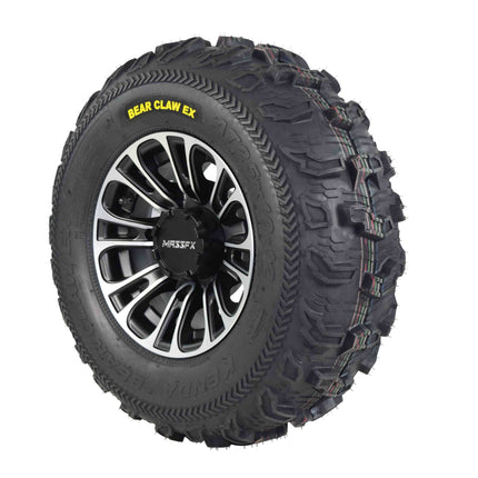 Kenda Bear Claw EX 25x8-12 25x10-12 Tires Black 12x7 4/156 Rims Wheel & Tire Kit