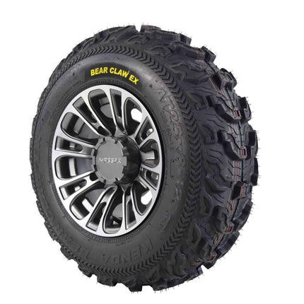 Kenda Bear Claw EX 25x8-12 25x10-12 Gunmetal 12x7 4/156 Rim Wheel & Tire Kit