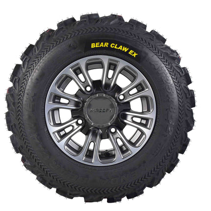 Kenda Bear Claw EX 25x8-12 25x10-12 Gunmetal 12x7 4/156 Rim Wheel & Tire Kit