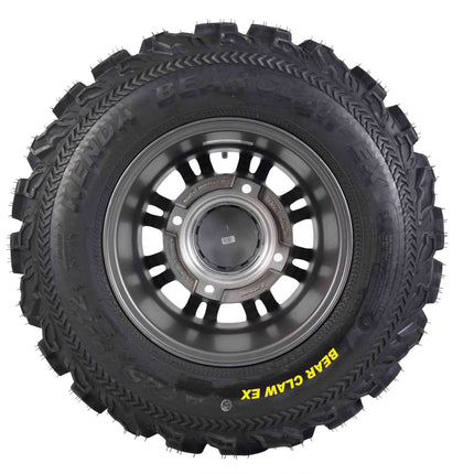 Kenda Bear Claw EX 25x8-12 25x10-12 Gunmetal 12x7 4/156 Rim Wheel & Tire Kit