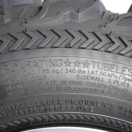 Kenda Bear Claw EX 25x8-12 25x10-12 Gunmetal 12x7 4/156 Rim Wheel & Tire Kit