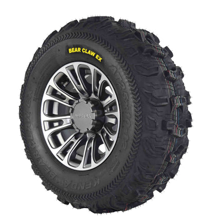 Kenda Bear Claw EX 25x8-12 25x10-12 Gunmetal 12x7 4/156 Rim Wheel & Tire Kit