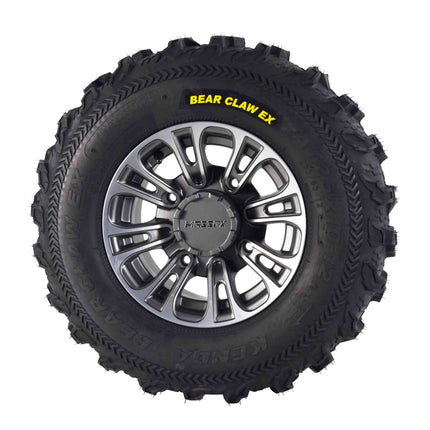 Kenda Bear Claw EX 25x8-12 25x10-12 Gunmetal 12x7 4/156 Rim Wheel & Tire Kit