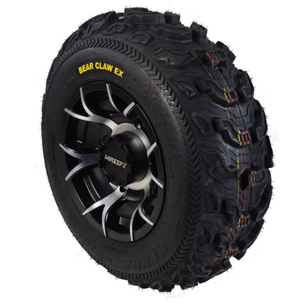 Kenda Bear Claw EX 25x8-12 25x10-12 Tires Black 12x7 4/156 Rims Wheel & Tire Kit