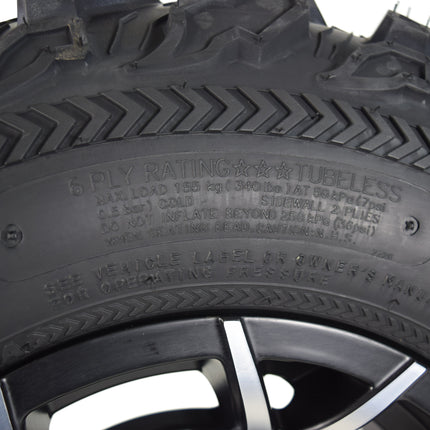 Kenda Bear Claw EX 25x8-12 25x10-12 Tires Black 12x7 4/156 Rims Wheel & Tire Kit