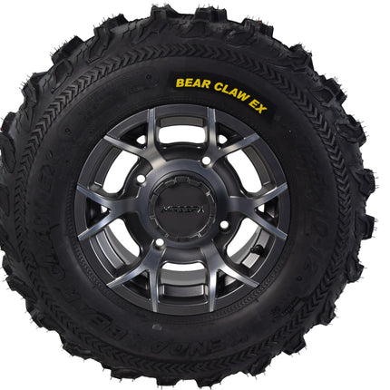 Kenda Bear Claw EX 25x8-12 25x10-12 Gunmetal 12x7 4/156 Rim Wheel & Tire Kit