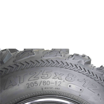Kenda Bearclaw EX K573 - 25x8-12 Front & 25x11-10 Rear Tires for All Terrain (ATV), UTV, and Side by Side (SxS) Vehicles - 6-Ply - Bear Claw EX 25x8x12 25x11x10 (4-Pack)