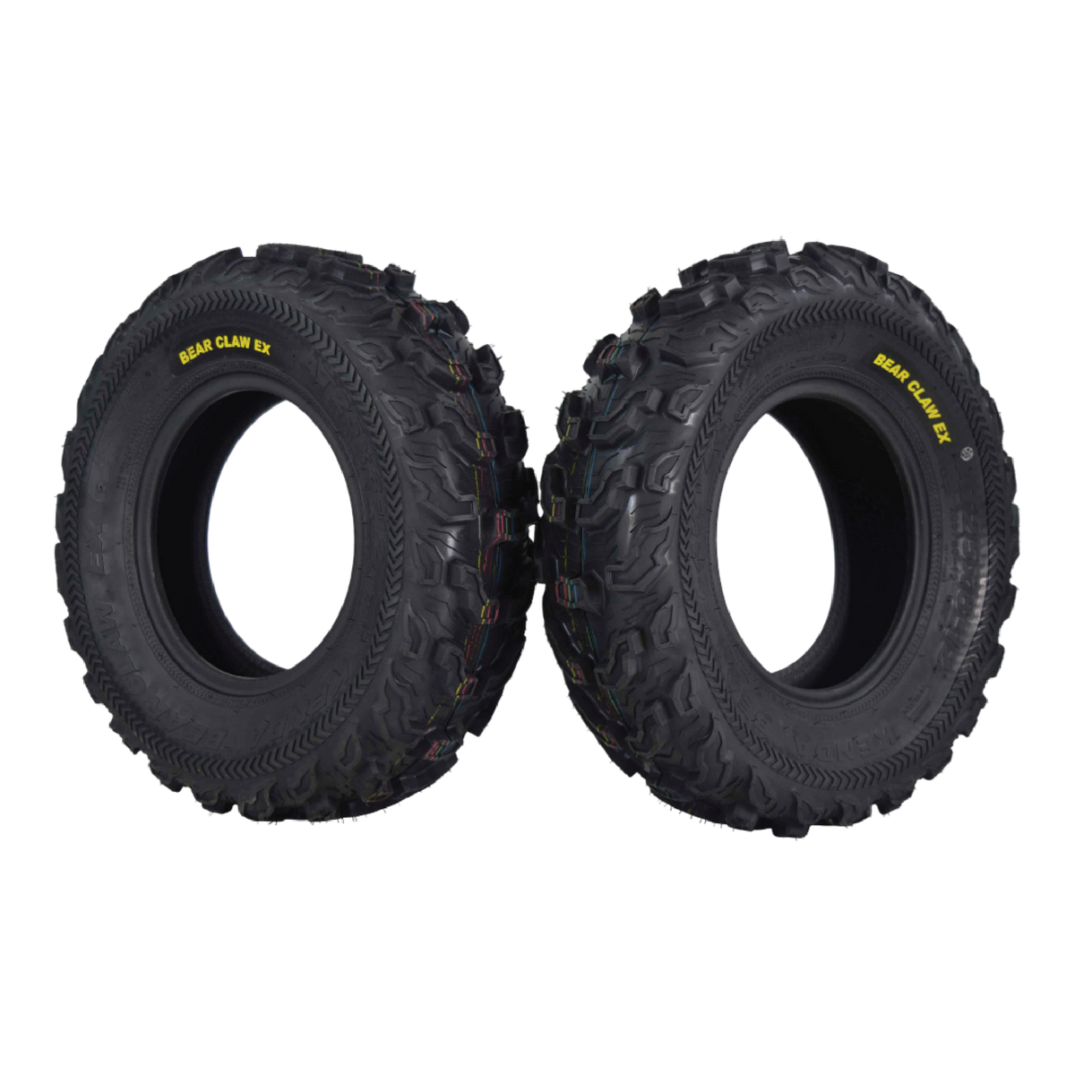 Kenda Bearclaw EX K573 - 25x8-12 Front Tires for All Terrain (ATV), UTV, and Side by Side (SxS) Vehicles - 6-Ply - Bear Claw EX 25x8x12 (2-Pack)