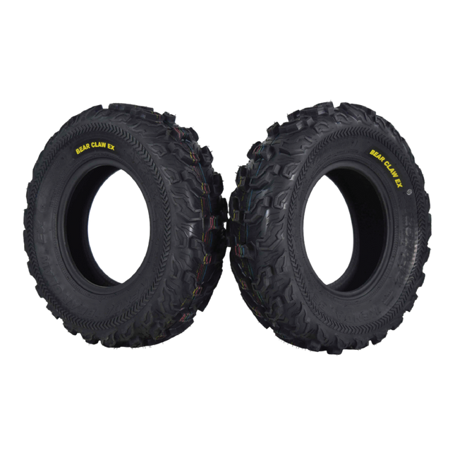 Kenda Bearclaw EX K573 - 25x8-12 Front Tires for All Terrain (ATV), UTV, and Side by Side (SxS) Vehicles - 6-Ply - Bear Claw EX 25x8x12 (2-Pack)