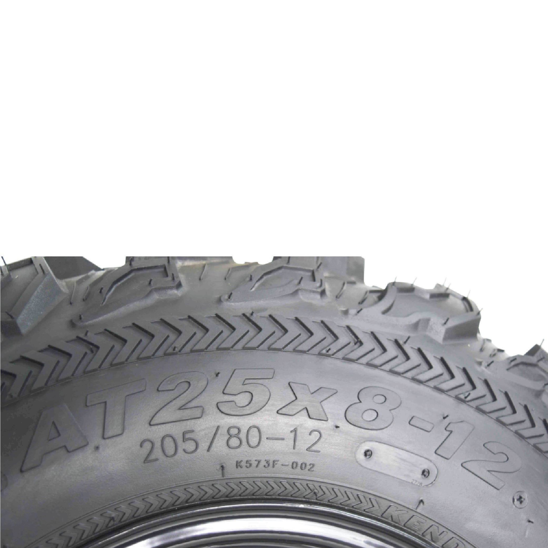 Kenda Bearclaw EX K573 - 25x8-12 Front Tires for All Terrain (ATV), UTV, and Side by Side (SxS) Vehicles - 6-Ply - Bear Claw EX 25x8x12 (2-Pack)