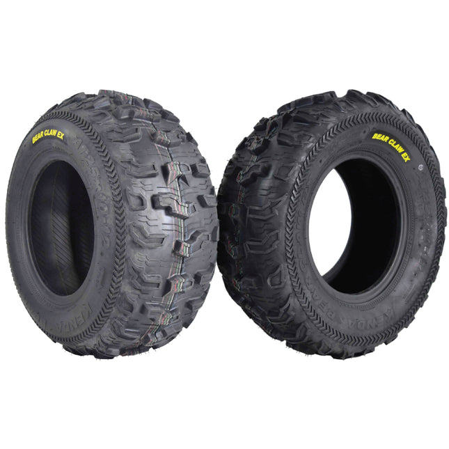 Kenda Bearclaw EX K573 - 25x10-12 Rear Tires for All Terrain (ATV), UTV, and Side by Side (SxS) Vehicles - 6-Ply - Bear Claw EX 25x10x12 (2-Pack)