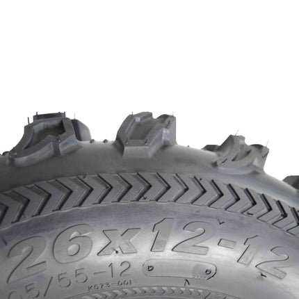 Kenda Bearclaw EX K573 - 26x12-12 Rear Tire for All Terrain (ATV), UTV, and Side by Side (SxS) Vehicles - 6-Ply - Bear Claw EX 26x12x12