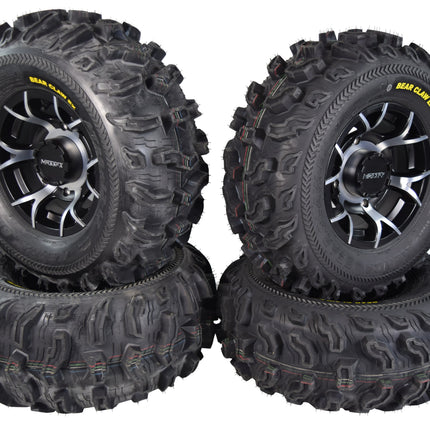 Kenda Bear Claw EX 26x10-12 26x12-12 Tires Black 12x7 4/156 Rim Wheel & Tire Kit