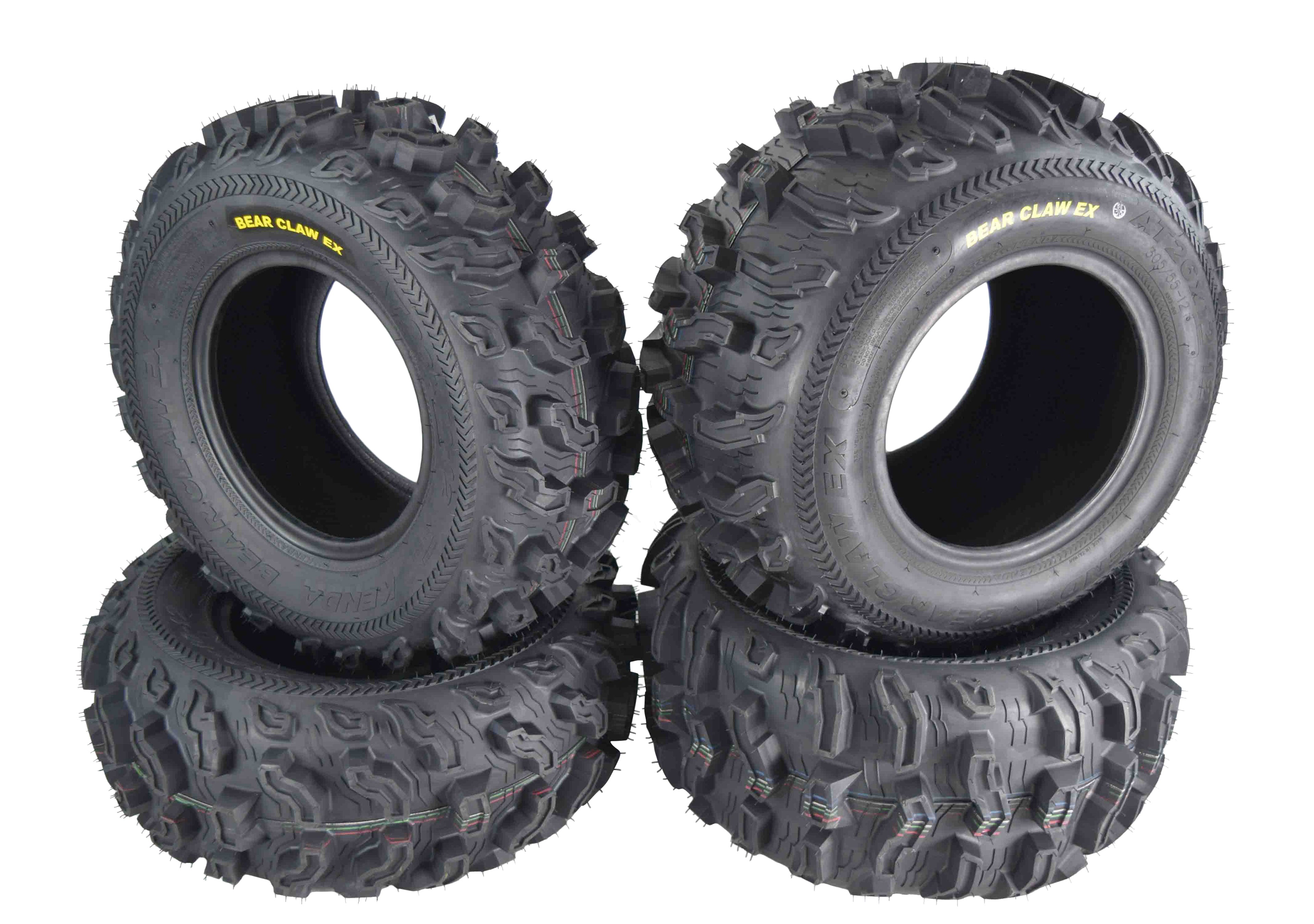 Kenda Bear Claw EX 26x10-12 F 26x12-12 R ATV 6 PLY Tires Bearclaw (4 Pack)