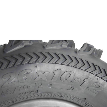 Kenda Bearclaw EX K573 - 26x10-12 Front & 26x12-12 Rear Tires for All Terrain (ATV), UTV, and Side by Side (SxS) Vehicles - 6-Ply - Bear Claw EX 26x10x12 26x12x12 (4-Pack)