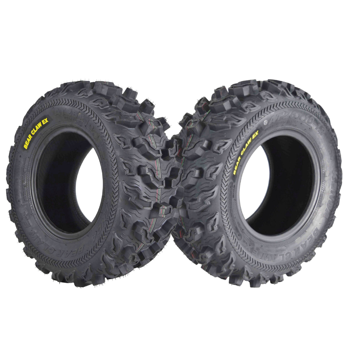 Kenda Bearclaw EX K573 - 26x10-12 Front Tires for All Terrain (ATV), UTV, and Side by Side (SxS) Vehicles - 6-Ply - Bear Claw EX 26x10x12 (2-Pack)