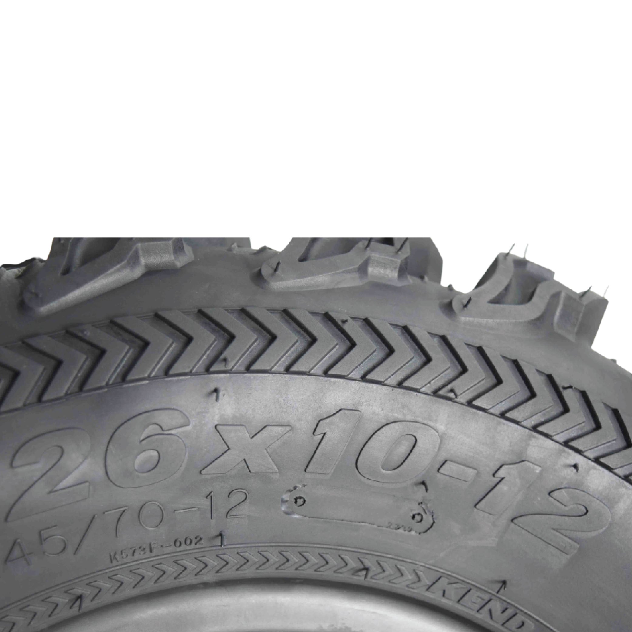 Kenda Bearclaw EX K573 - 26x10-12 Front Tires for All Terrain (ATV), UTV, and Side by Side (SxS) Vehicles - 6-Ply - Bear Claw EX 26x10x12 (2-Pack)