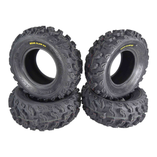 Kenda Bearclaw EX K573 - 26x10-12 Front Tires for All Terrain (ATV), UTV, and Side by Side (SxS) Vehicles - 6-Ply - Bear Claw EX 26x10x12 (4-Pack)