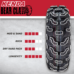 Kenda Bear Claw EX 27x10-12 Front ATV 6 PLY Tire Bearclaw 27x10x12 Single Tire