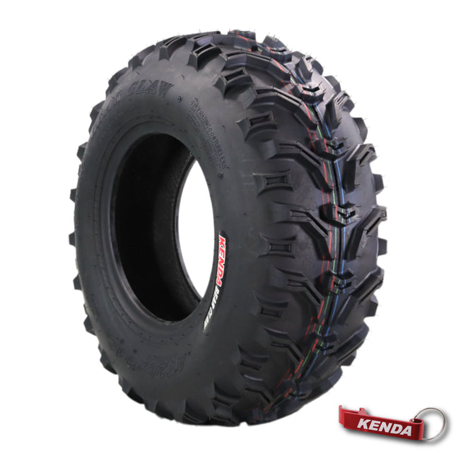 Kenda Bearclaw K299 - 26x9-12 Front Tire for All Terrain (ATV), UTV, and Side by Side (SxS) Vehicles - 6-Ply - Bear Claw 26x9x12 with Kenda Keychain
