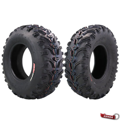 Kenda Bearclaw K299 - 26x9-12 Front Tires for All Terrain (ATV), UTV, and Side by Side (SxS) Vehicles - 6-Ply - Bear Claw 26x9x12 with Kenda Keychain (2-Pack)