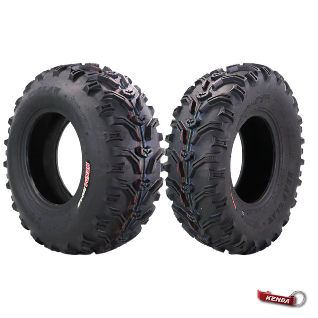 Kenda Bearclaw K299 - 26x9-12 Front Tires for All Terrain (ATV), UTV, and Side by Side (SxS) Vehicles - 6-Ply - Bear Claw 26x9x12 with Kenda Keychain (2-Pack)