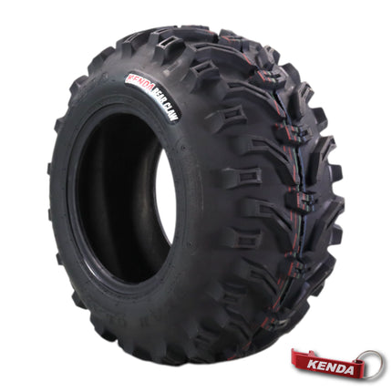 Kenda Bearclaw K299 - 27x10-12 Front or Rear Tire for All Terrain (ATV), UTV, and Side by Side (SxS) Vehicles - 6-Ply - Bear Claw 27x10x12 with Kenda Keychain