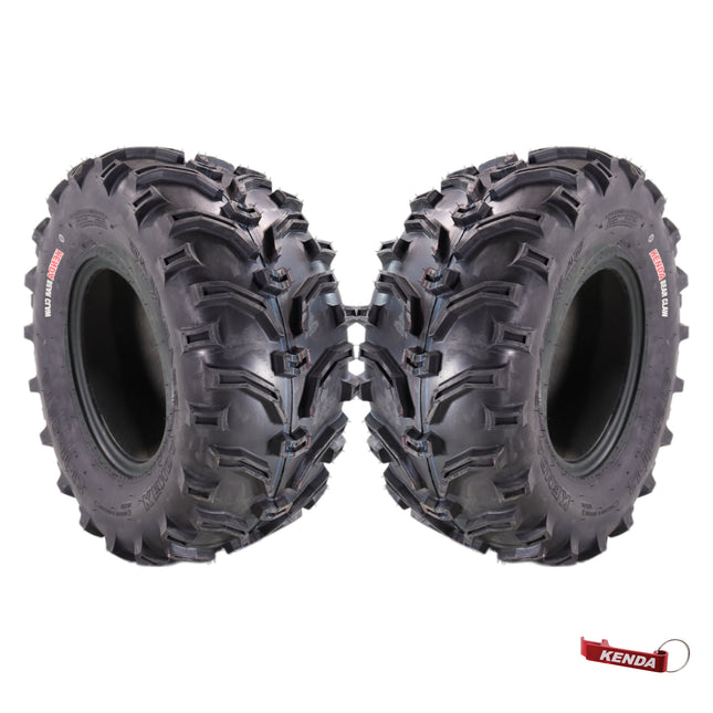 Kenda Bearclaw K299 - 26x11-12 Rear Tires for All Terrain (ATV), UTV, and Side by Side (SxS) Vehicles - 6-Ply - Bear Claw 26x11x12 with Kenda Keychain (2-Pack)