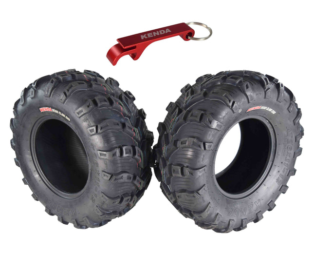 Kenda Bear Claw EVO  26x11-12 Rear ATV/UTV Tires 2 Pack with Bottle Opener Keychain