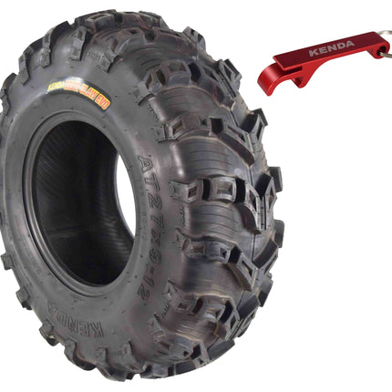 Kenda Bear Claw EVO 27x9-12 Front ATV/UTV Tire with Bottle Opener Keychain