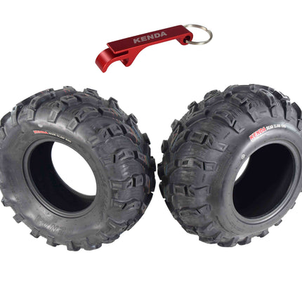 Kenda Bear Claw EVO  27x11-12 Rear ATV/UTV Tires 2 Pack with Bottle Opener Keychain