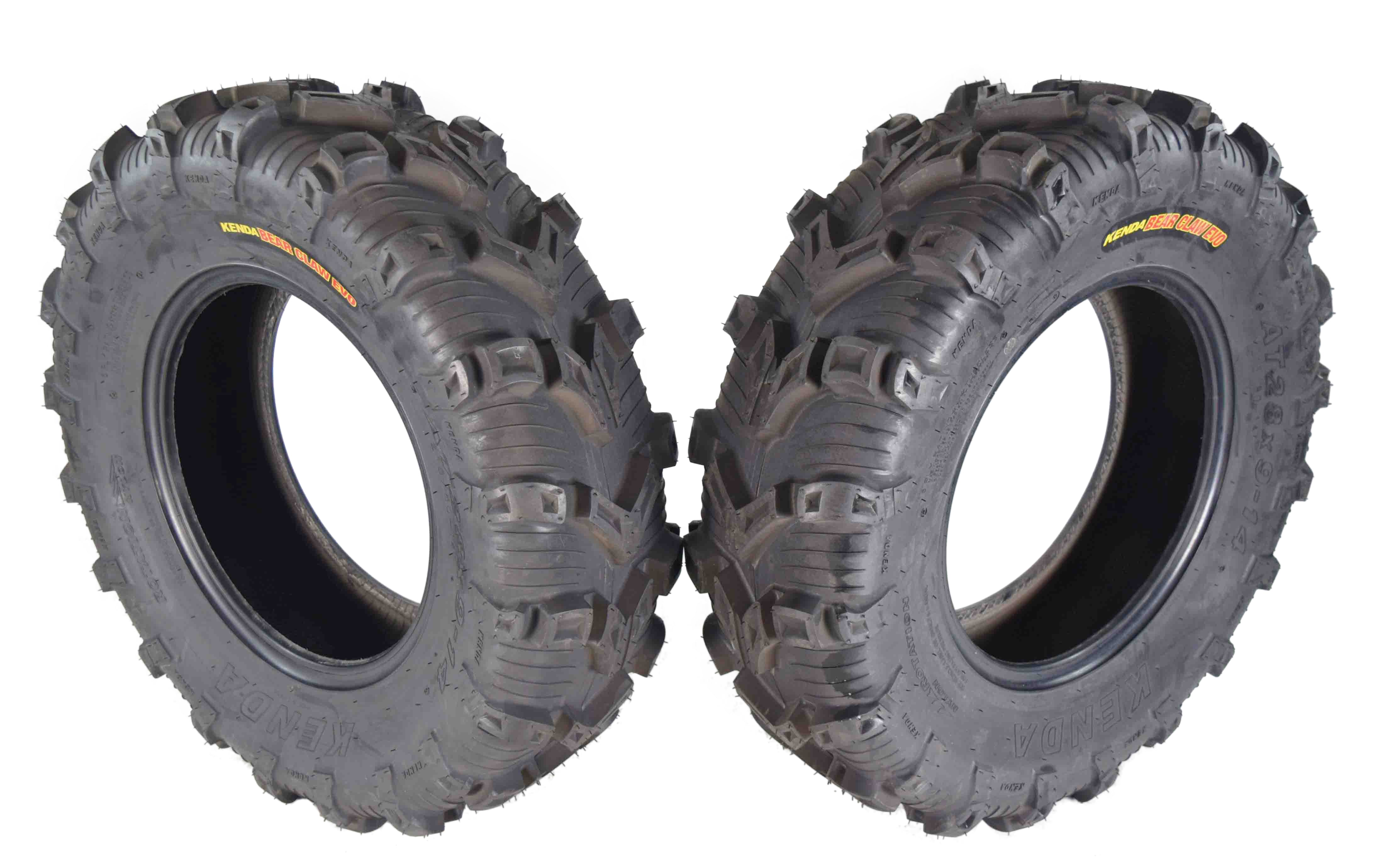 Kenda Bear Claw EVO 28x9-14 Front & 28x11-14 Rear ATV/UTV Tires Set with Bottle Opener Keychain