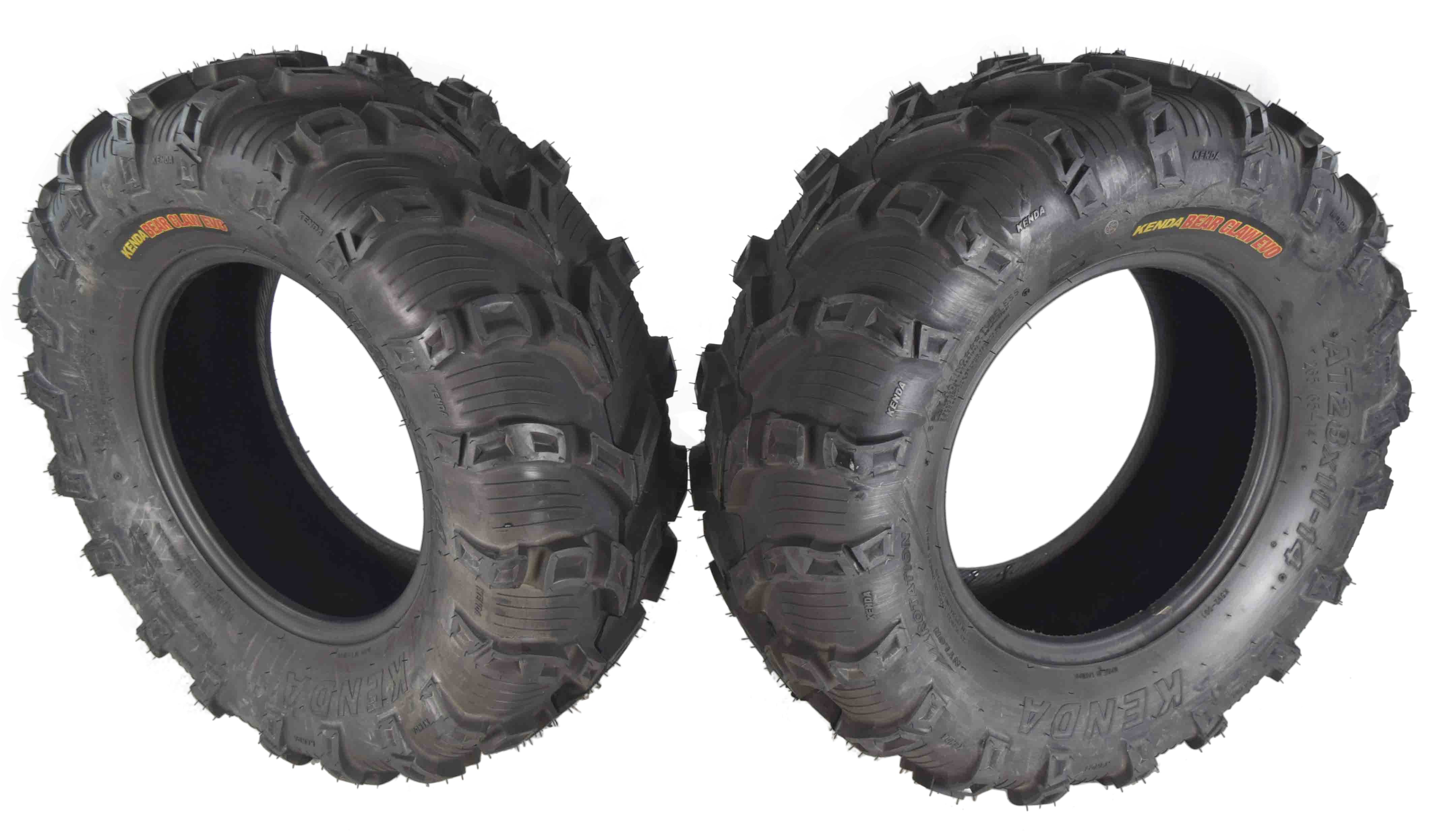 Kenda Bear Claw EVO 28x9-14 Front & 28x11-14 Rear ATV/UTV Tires Set with Bottle Opener Keychain