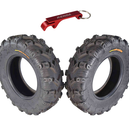 Kenda Bear Claw EVO  28x9-14 Front ATV/UTV Tires 2 Pack with Bottle Opener Keychain