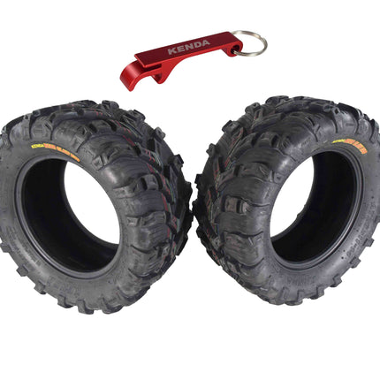 Kenda Bear Claw EVO  26x11-14 Rear ATV/UTV Tires 2 Pack with Bottle Opener Keychain