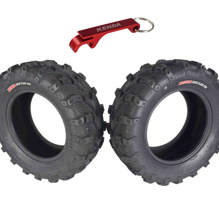 Kenda Bear Claw EVO  26x9-14 Front ATV/UTV Tires 2 Pack with Bottle Opener Keychain