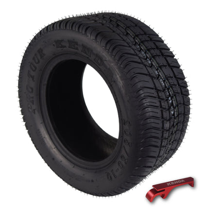 Kenda Pro Tour (K399) 205/50-10 All Position Tire for Golf Carts - 4-Ply - DOT Rated for Turf & Highway Use - Includes Kenda Keychain 205/50/10 205X50-10 (Single)