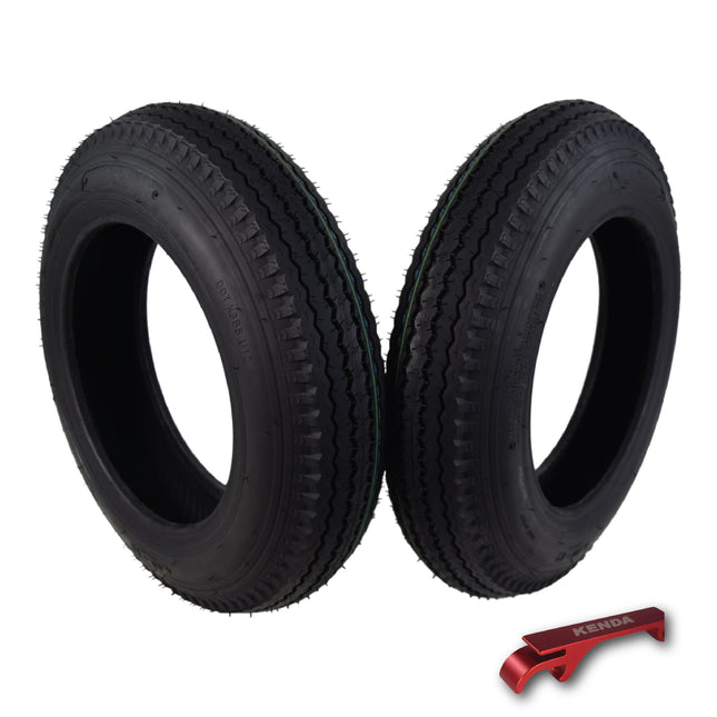 Kenda K353 480-12 Loadstar Trailer Tires – 4.80-12 / 4.80-12 Bias Ply – Durable, High-Load Capacity for Utility Trailers, Cargo Trailers, and Boat with Keychain (2 Pack)