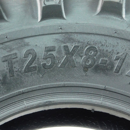 MASSFX 25x8-12 Front Tires for ATV, UTV, & SxS-6-Ply w/ 1/2" Tread Depth (2-pk)