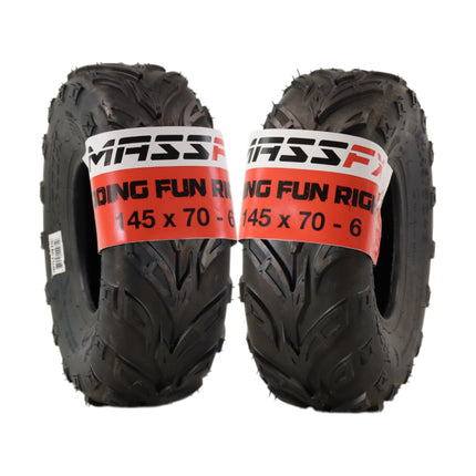 New 145/70 MASSFX Tires Go-Kart,mini bike, ATV, Lawn Tires 145x70-6 145x70x6