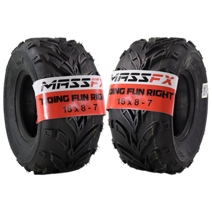 MASSFX Go Kart/ATV Tires 2 set 16x8-7 4Ply