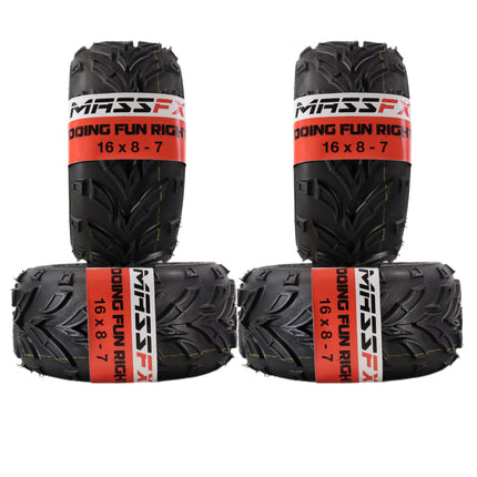 MASSFX Go Kart/ATV Tires 4 set 16x8-7 4Ply