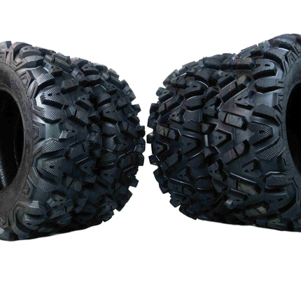MASSFX 25x8-12 Front & 25x10-12 Rear Tire for ATV, UTV, & SXS Vehicles (4 Pack)