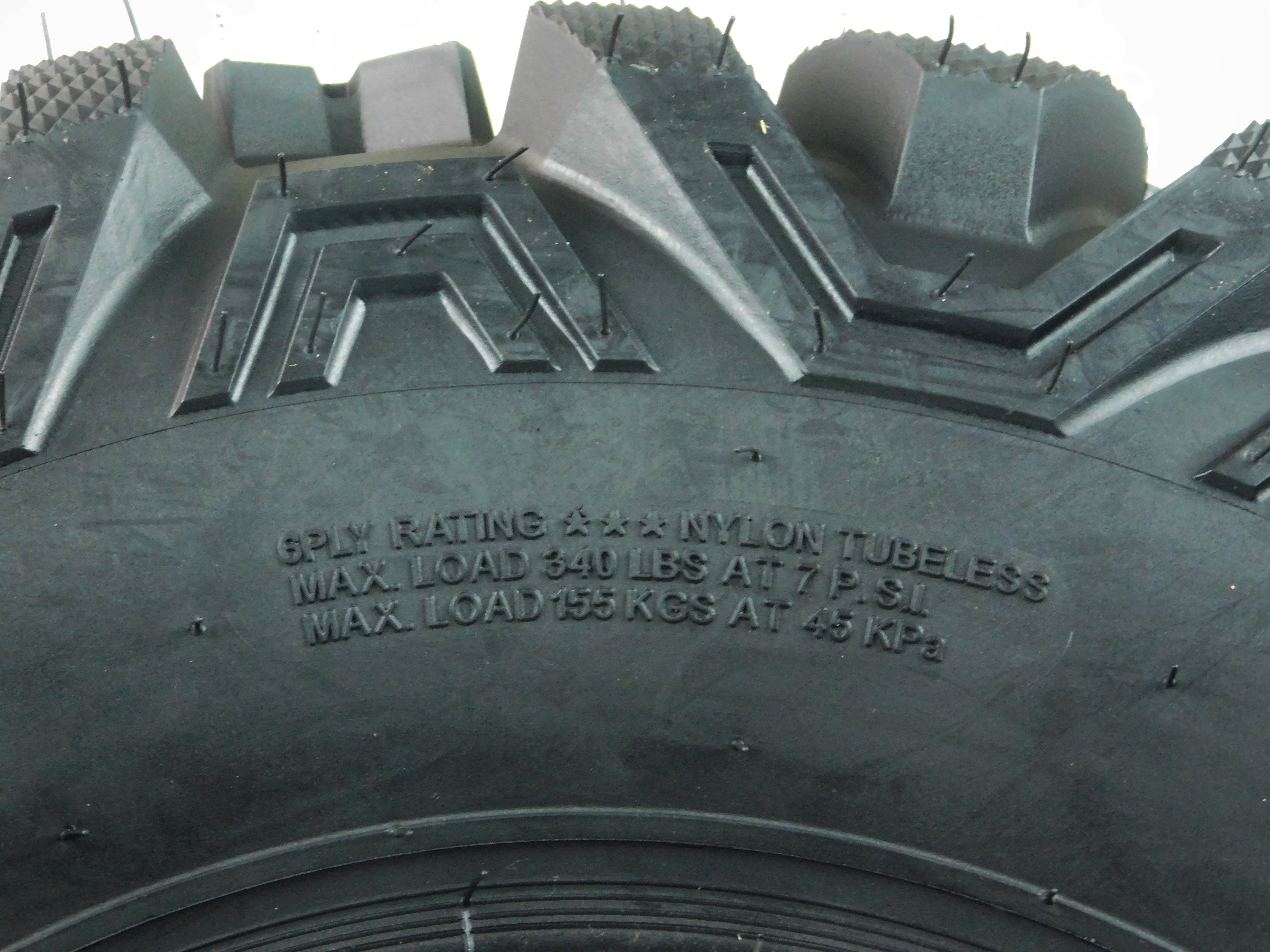MASSFX KT ATV Tires 4 set 25X8-12 Front 25X10-12 Rear 6Ply