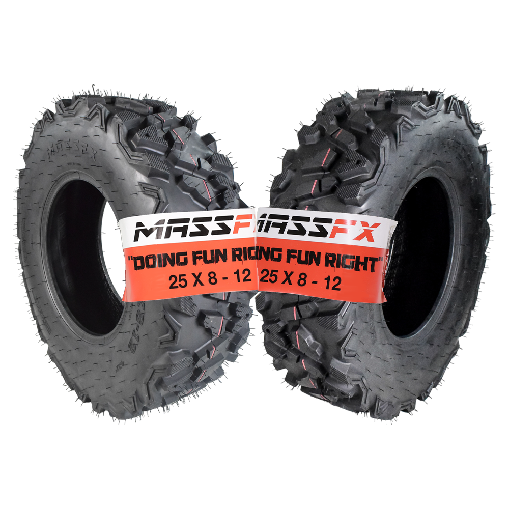 MASSFX 25x8-12 Front Off-Road Tire ATV, UTV or SXS Tire 2 Pack