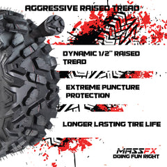 MASSFX 25x10-12 Rear Off-Road Tire ATV, UTV or SXS Tire