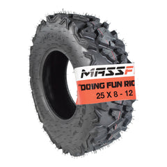 MASSFX KT25812 ATV KT Single Tire 25x8-12 Front 6Ply 25inch