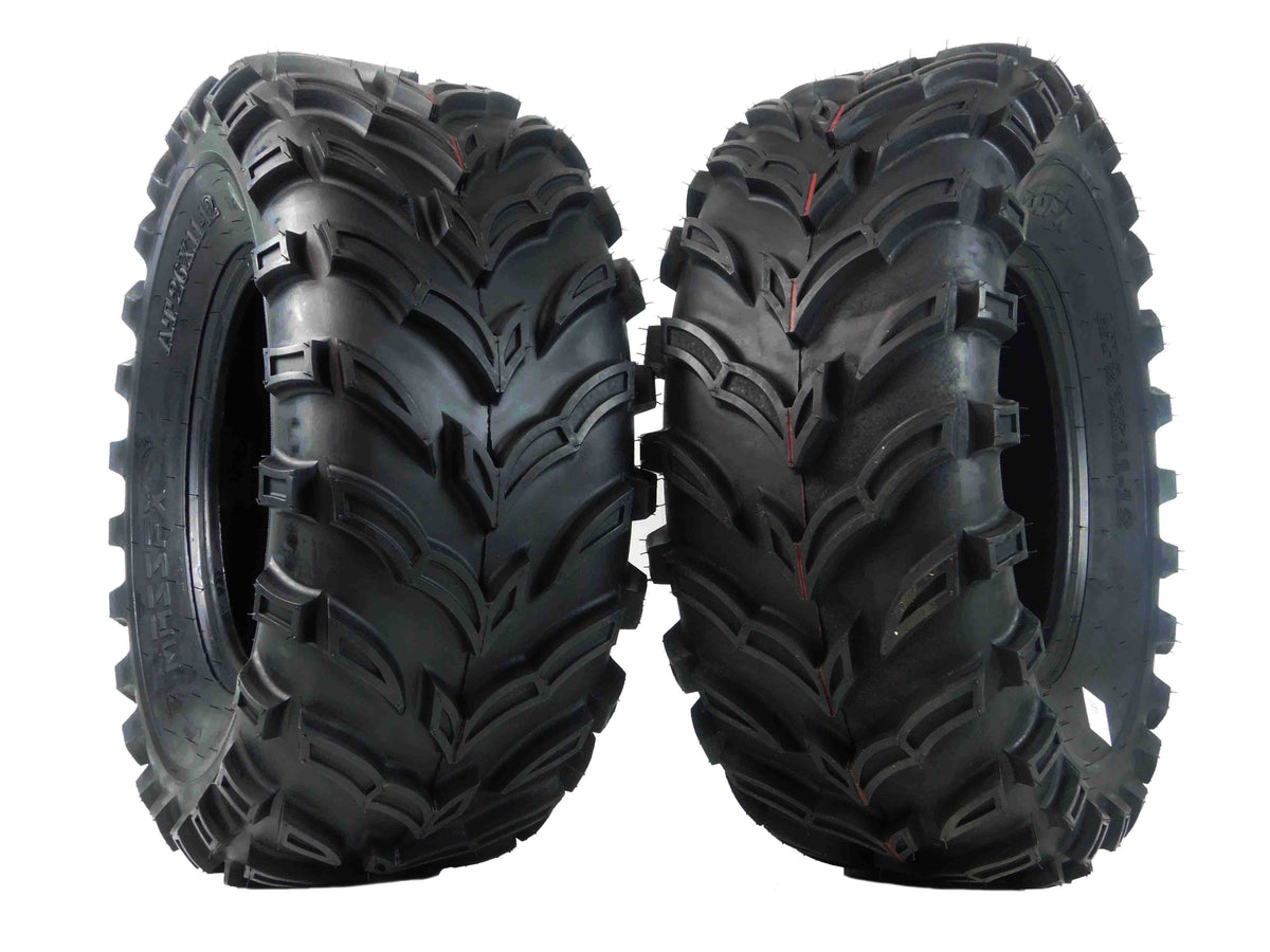 MASSFX 26x11-12 Rear Tires for ATV, UTV, & SxS-6-Ply w/ 1/2" Tread Depth (2-pk)