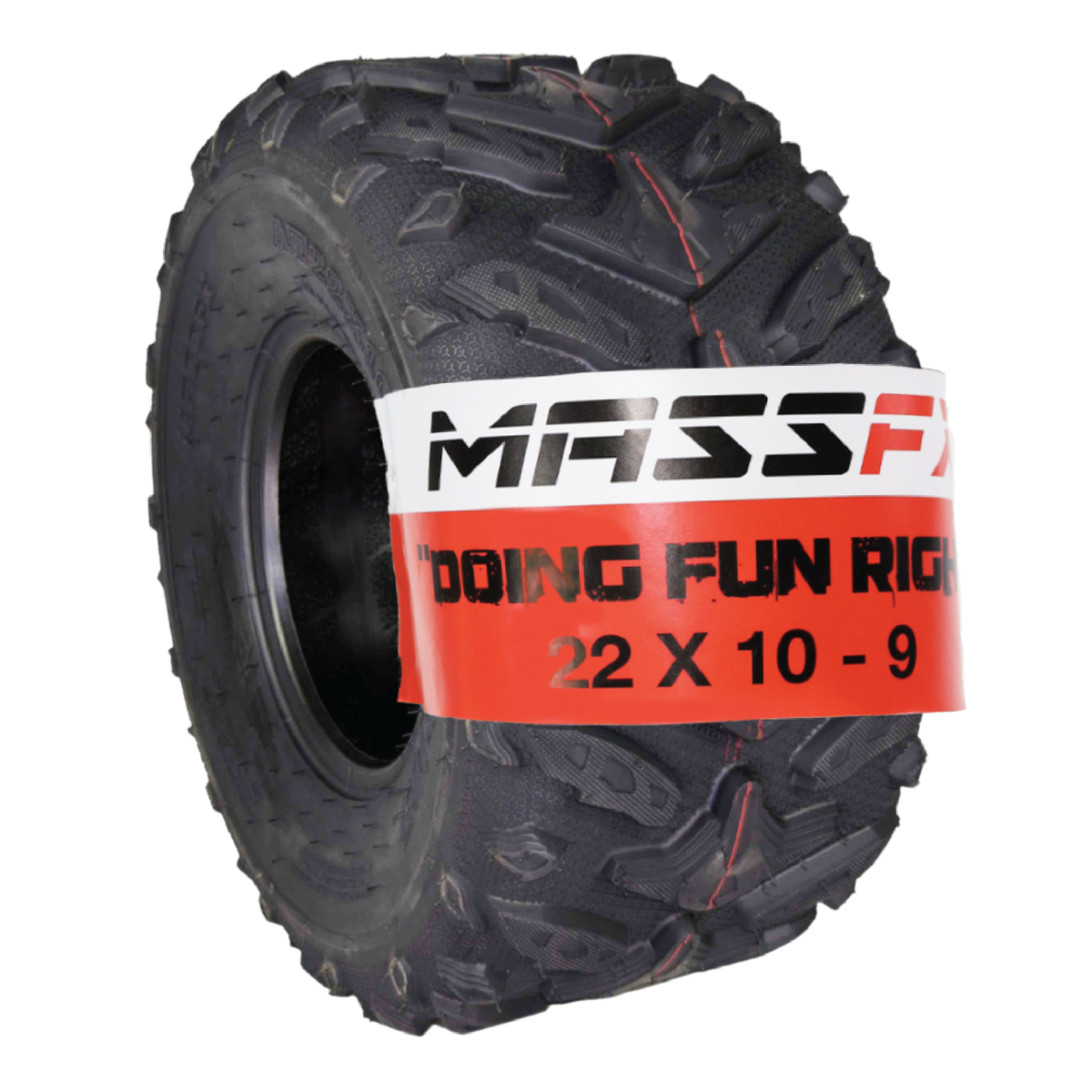 MASSFX Grinder 22x10-9 Rear Tire for ATV, UTV, & SxS on Soft/Hard Pack Ground