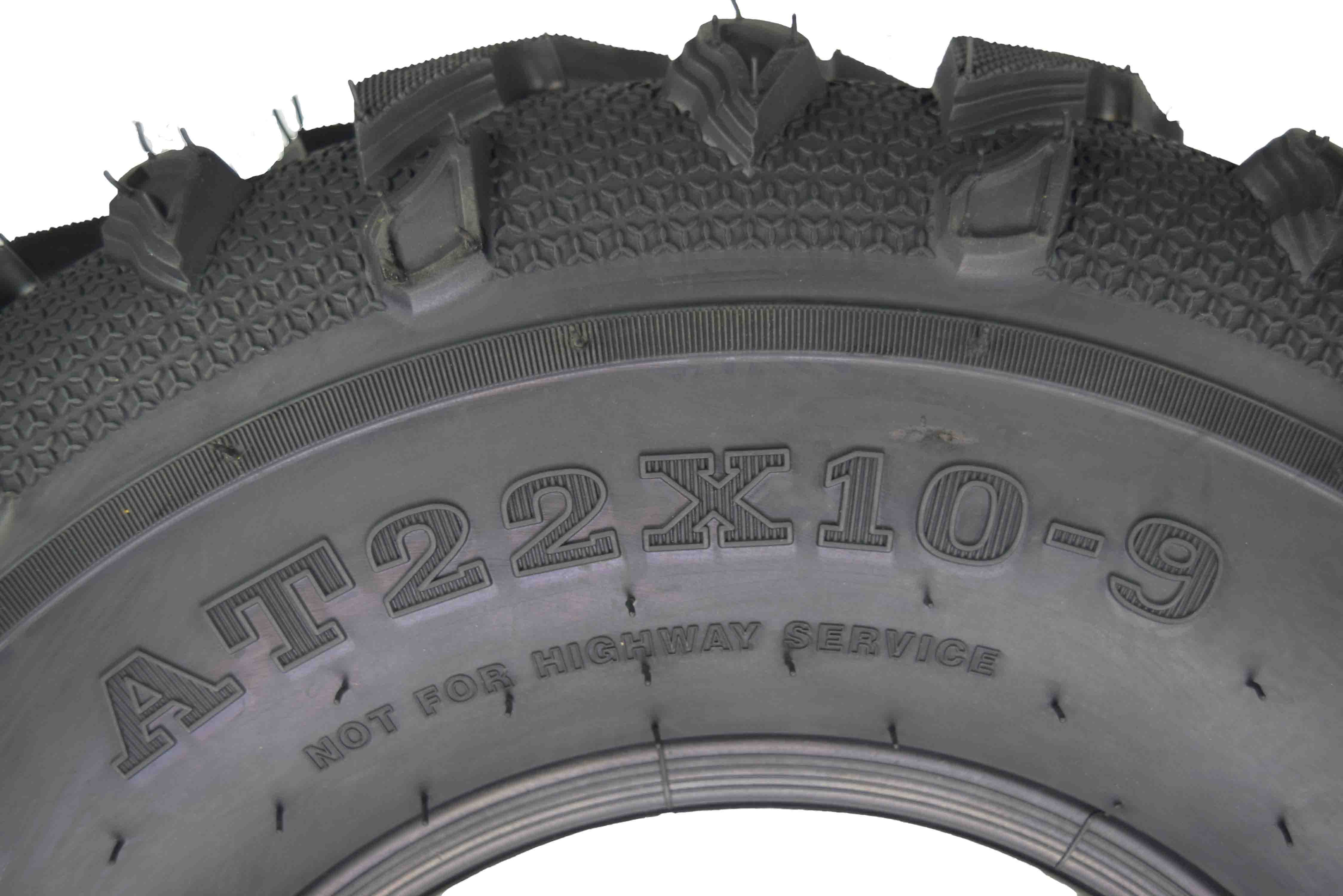 MASSFX Grinder 22x10-9 Rear ATV Tire 6 Ply for Soft/Hard Pack Ground